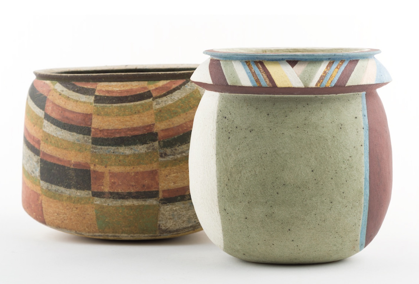 Elizabeth Fritsch, Pair of pots, 1975