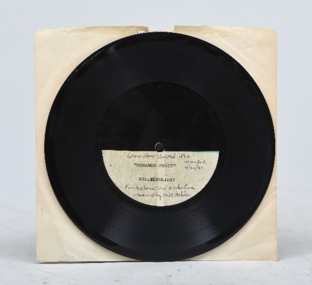 original acetate pressing of Billie’s Holiday’s Strange Fruit