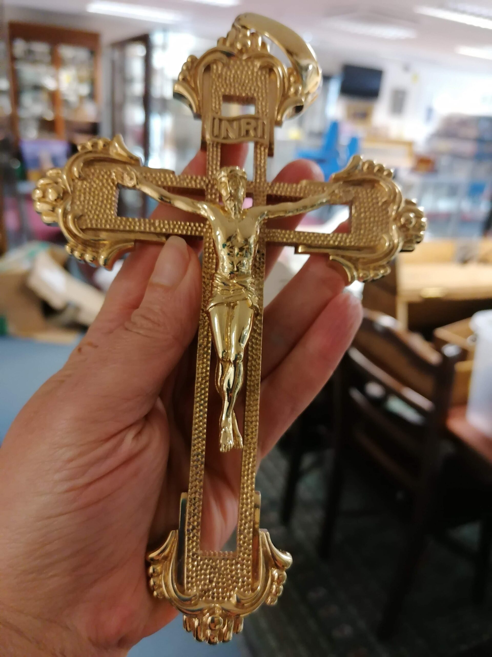 Gold crucifix for on sale sale