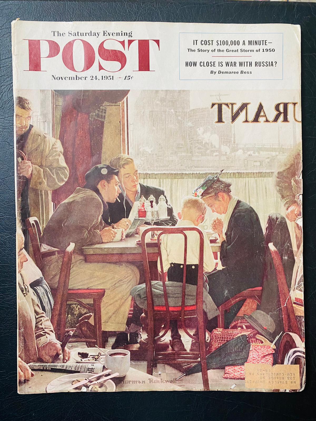 Norman Rockwell cover for The Saturday Evening Post