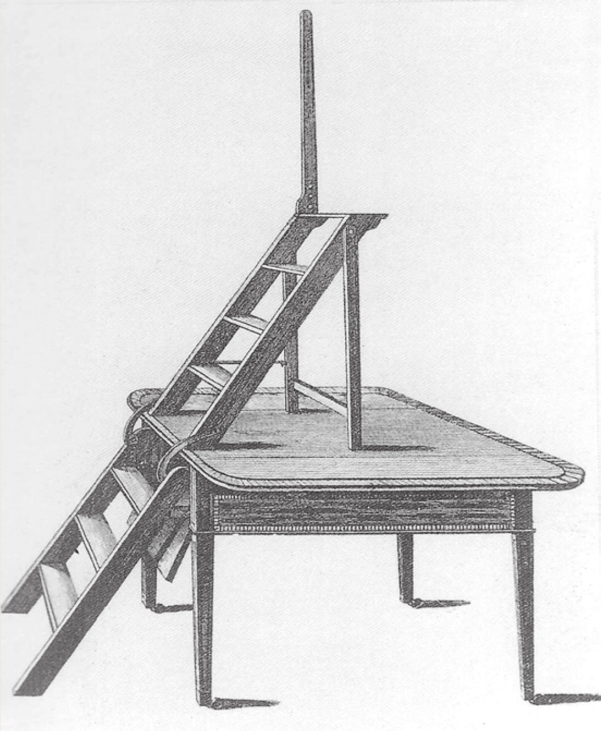 A set of library steps in Sheraton’s 1793 Drawing-Book