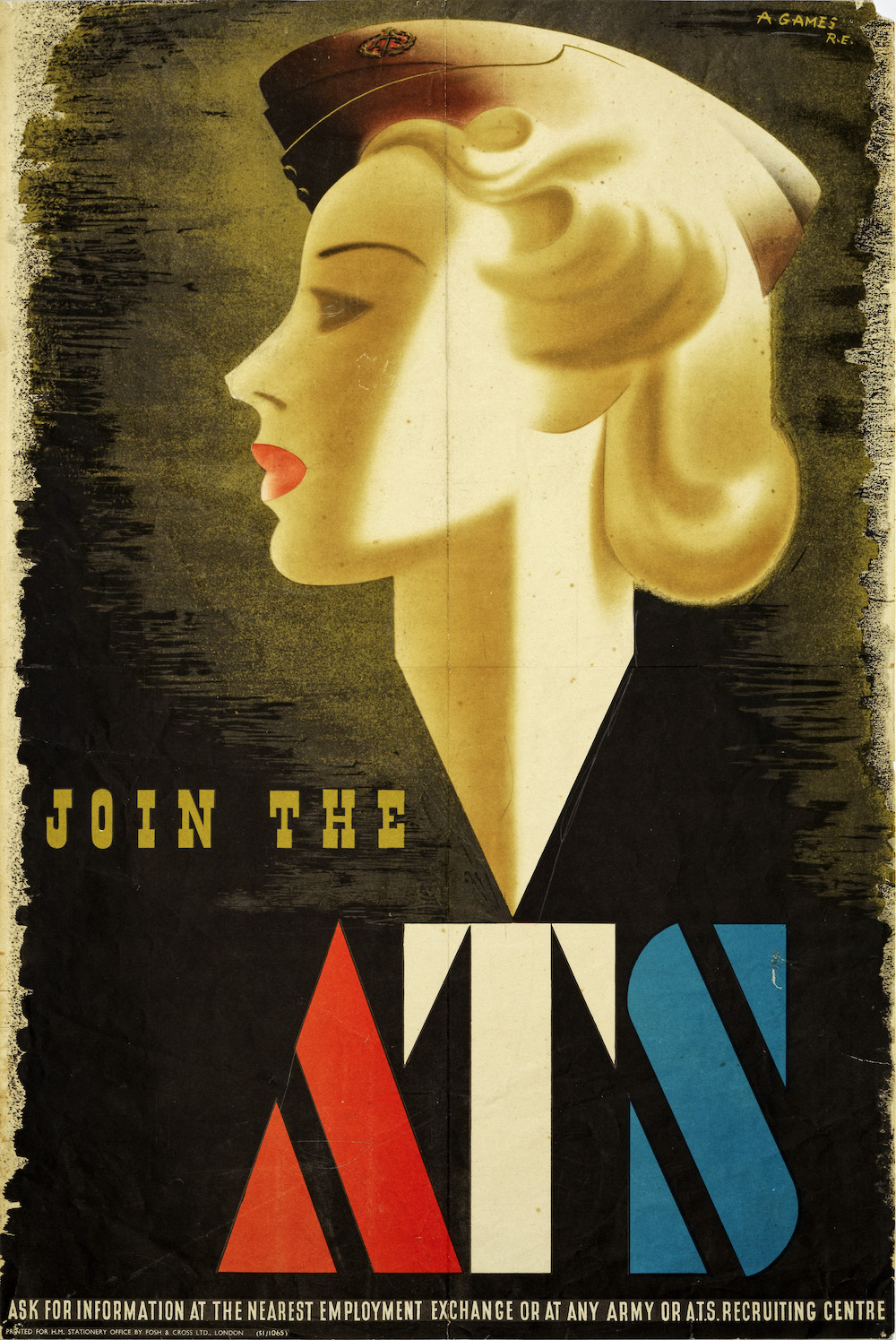 Vintage poster 'Join The ATS' designed by Abram Games in 1941