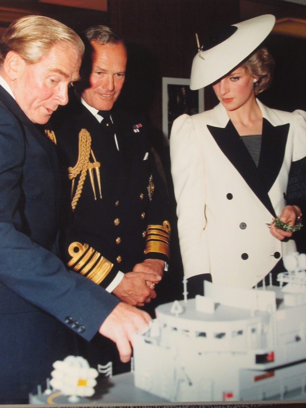 Princess Diana during a visit to Yarrow Shipbuilders in October 1985