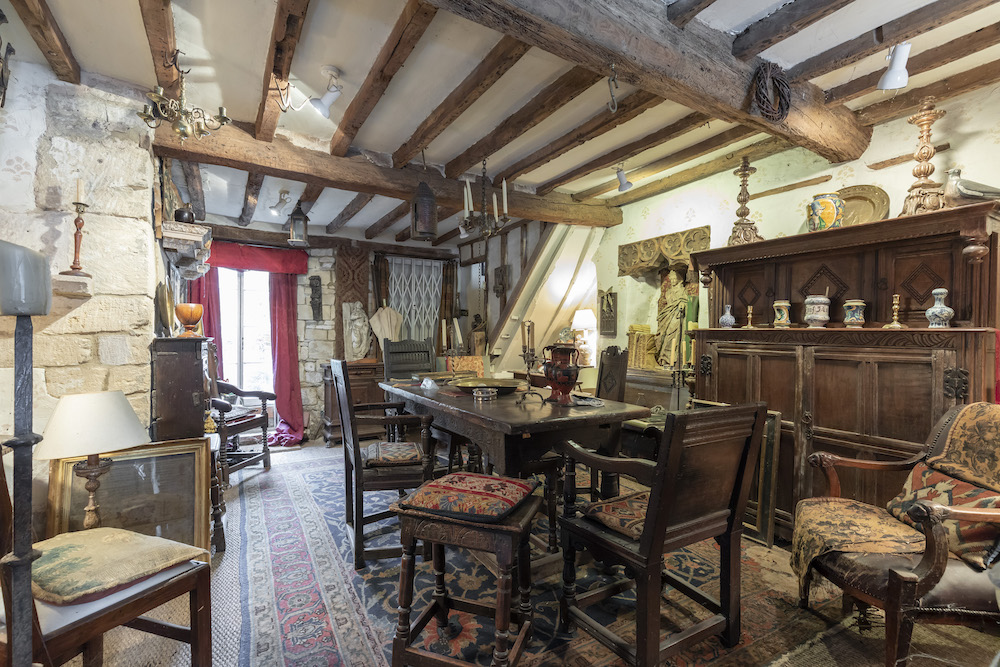 A collection of antiques in Hillsleigh House in the Cotswolds