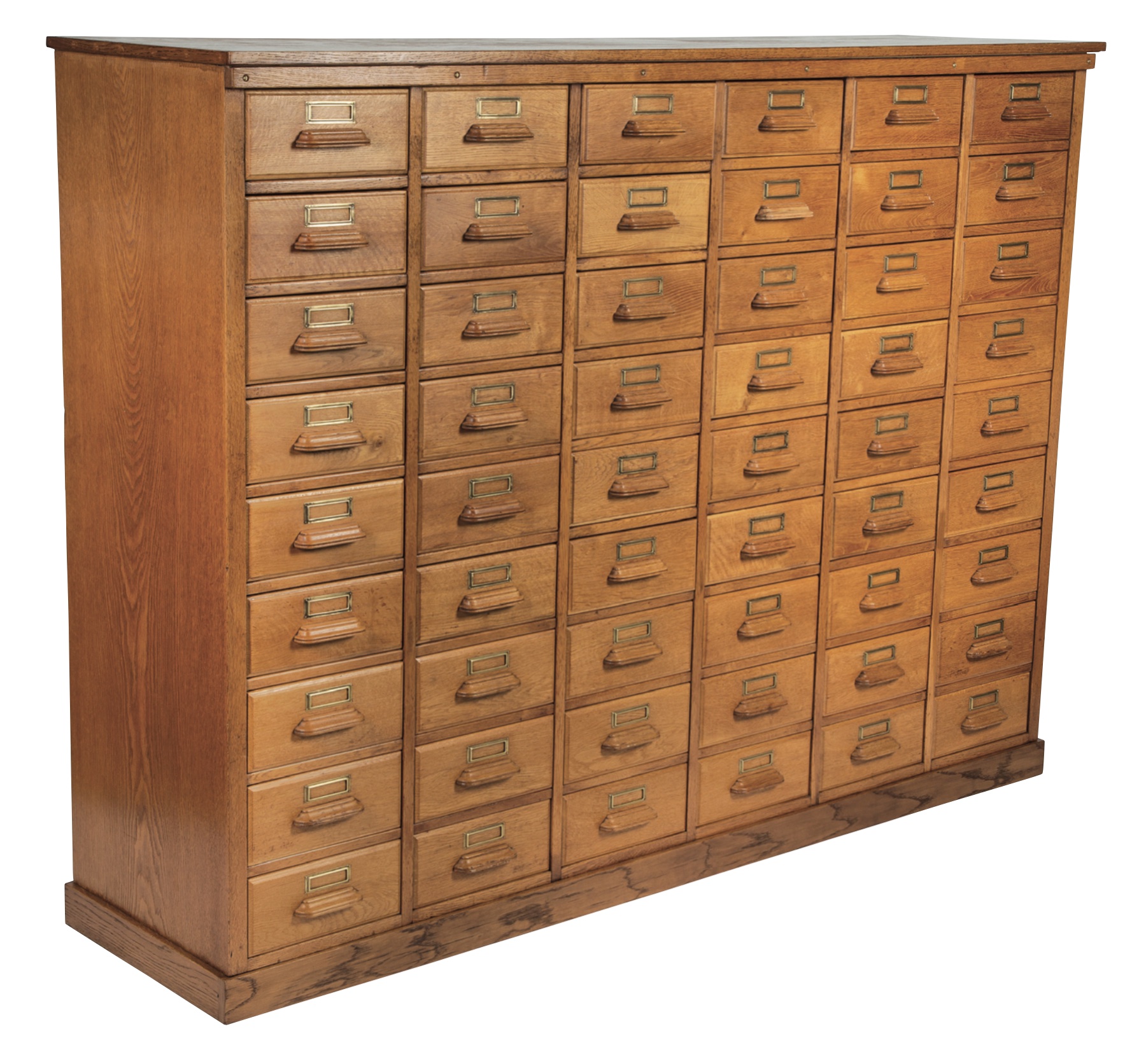 A set of antique apothecary drawers 