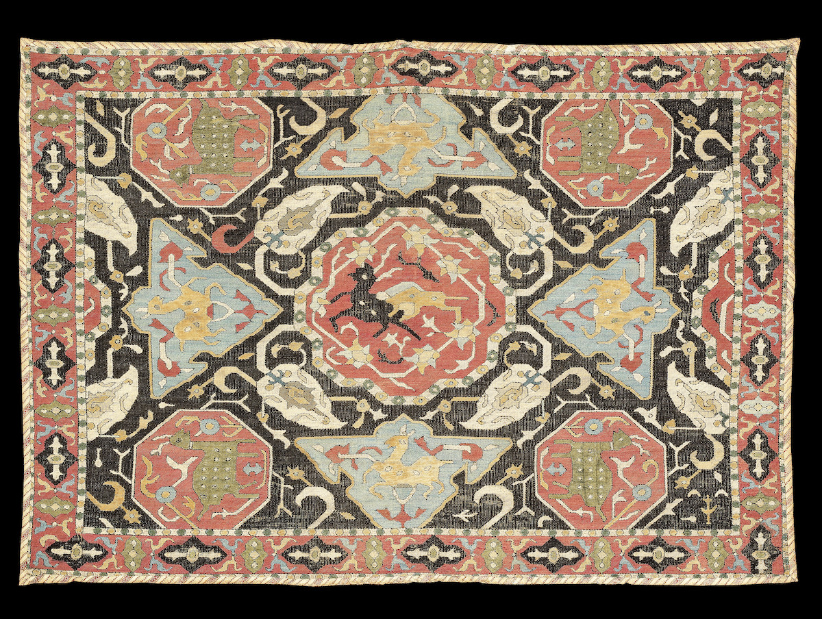 A rare Safavid embroidered cotton panel Caucasus, probably Azerbaijan, 17th 18th Century