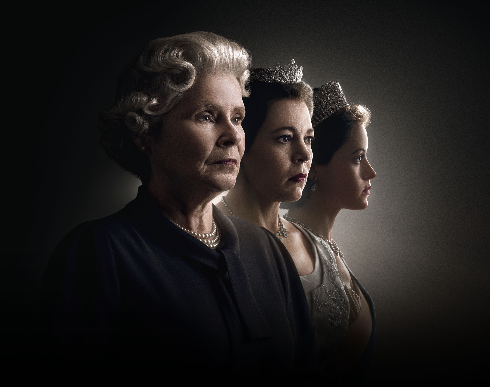 The three actresses who played Queen Elizabeth II in The Crown Netflix series 