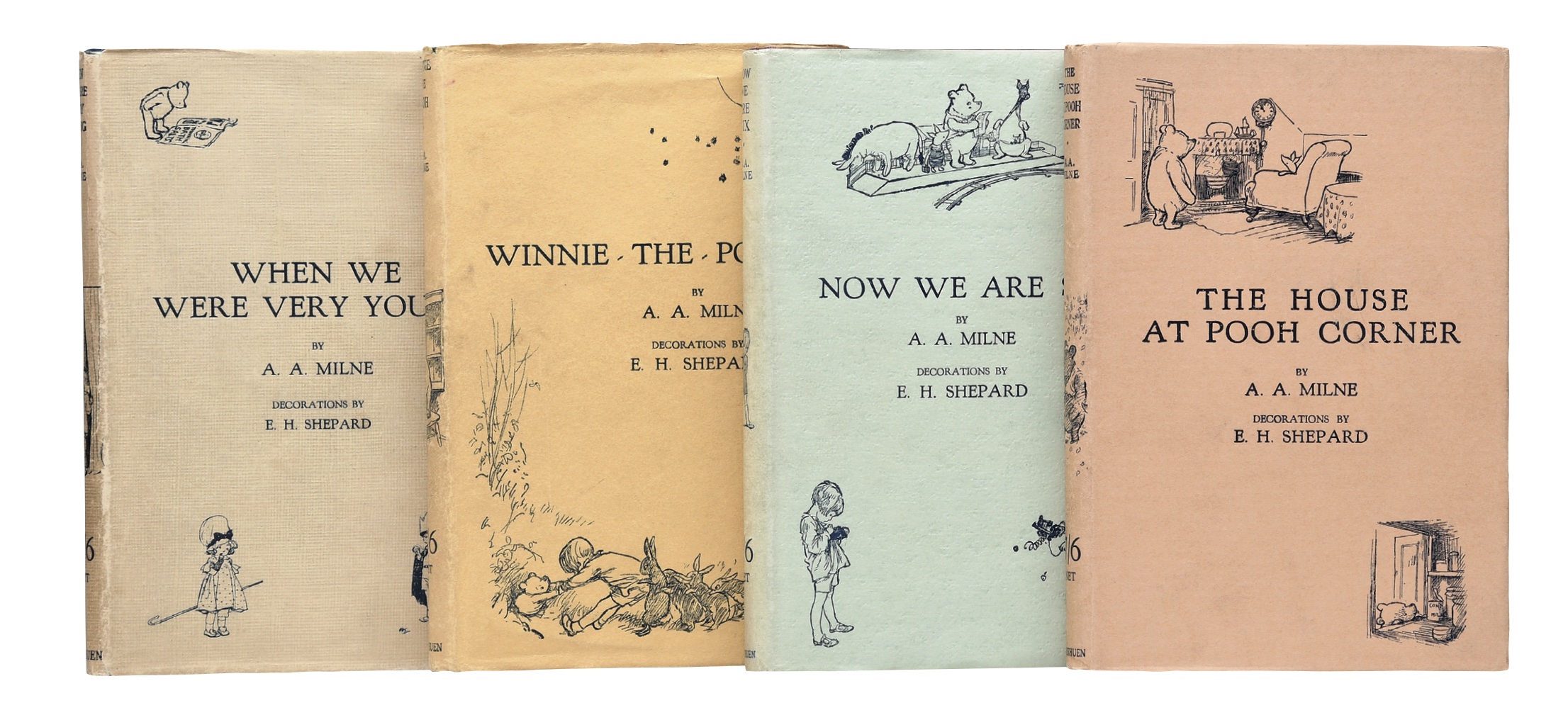 A collection of Winnie-the-Pooh books