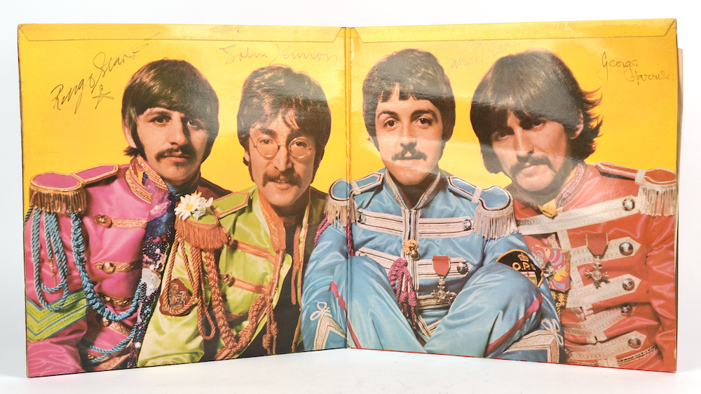 A copy of The Beatles' Sgt. Pepper's Lonely Hearts Club Band signed by the band