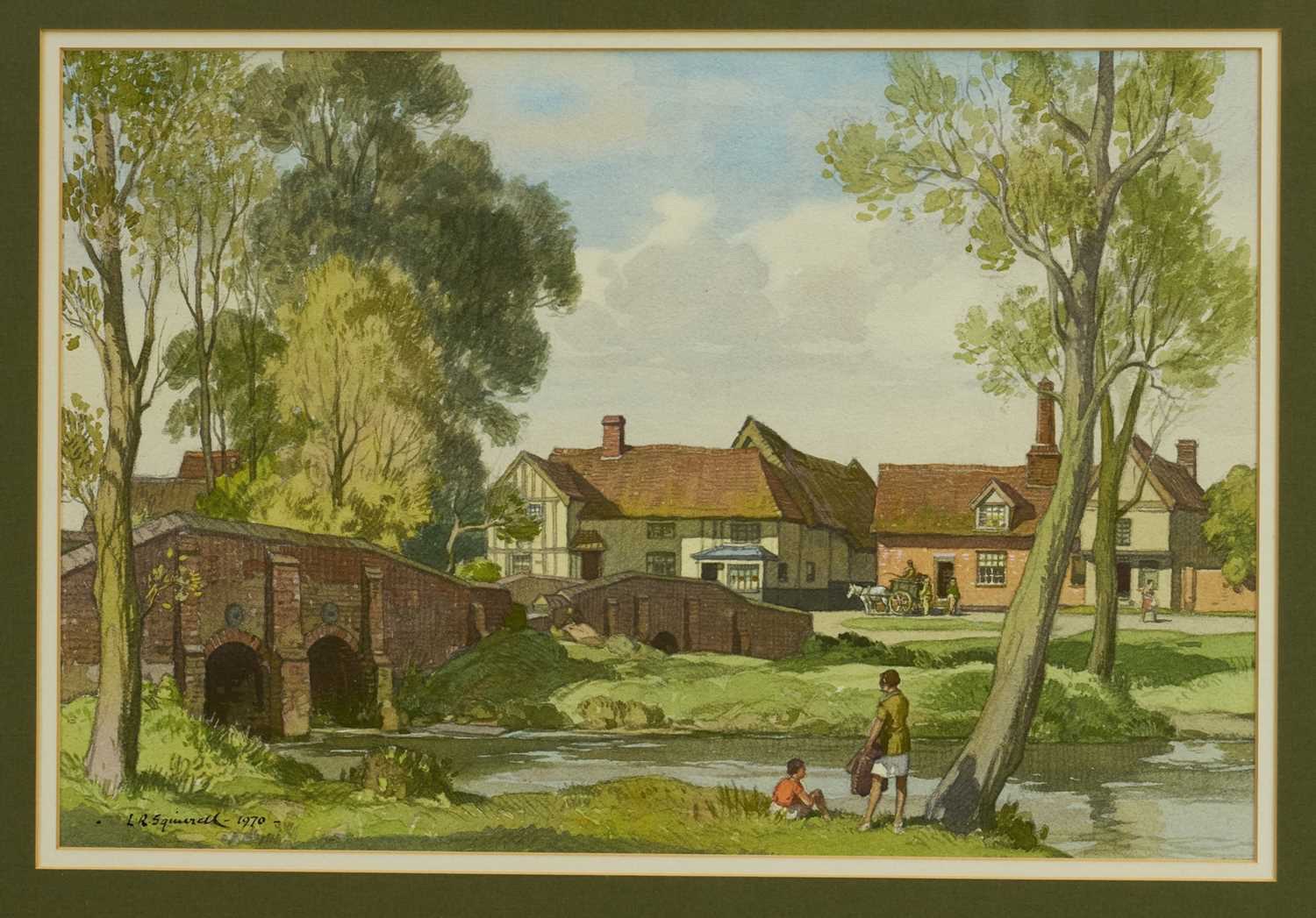 Leonard Squirrell watercolour of Chelsworth