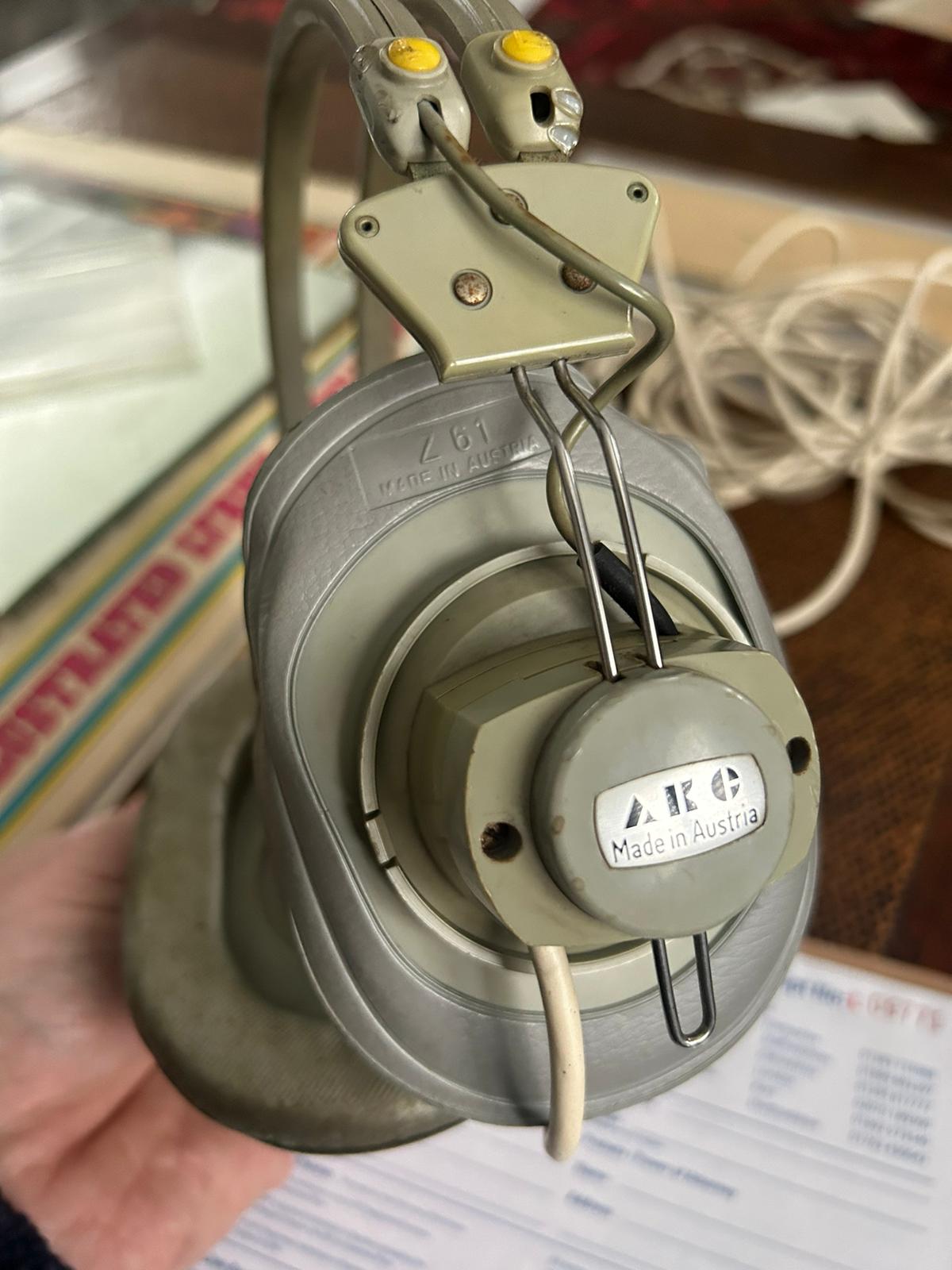 Vintage headphones from The Beatles' Apple studios in London