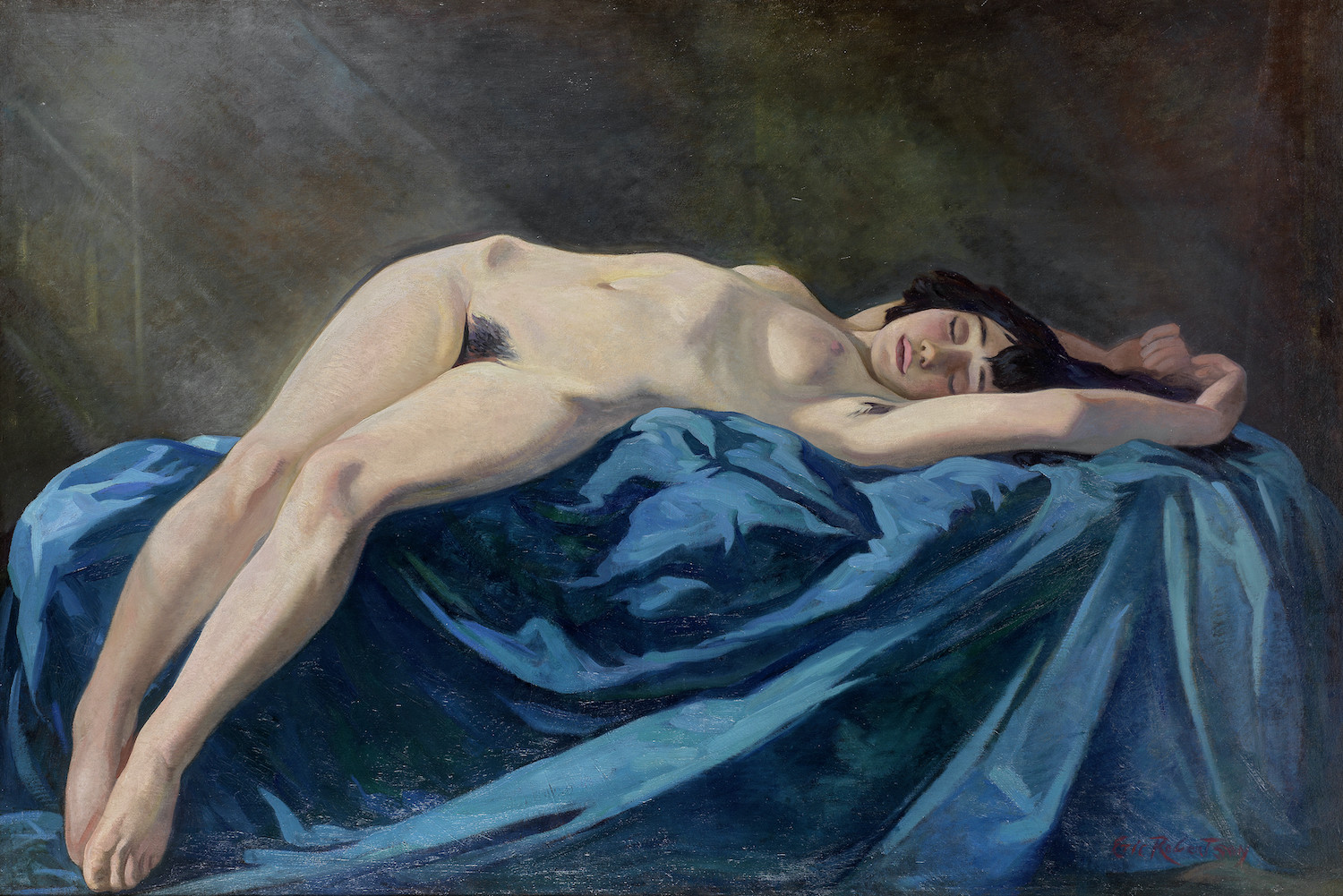 Eric Harold Macbeth Robertson painting entitled 'Nude Girl'