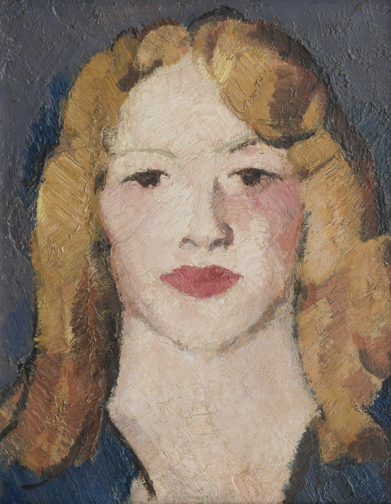 John Duncan Fergusson painting entitled 'Head of a Girl'