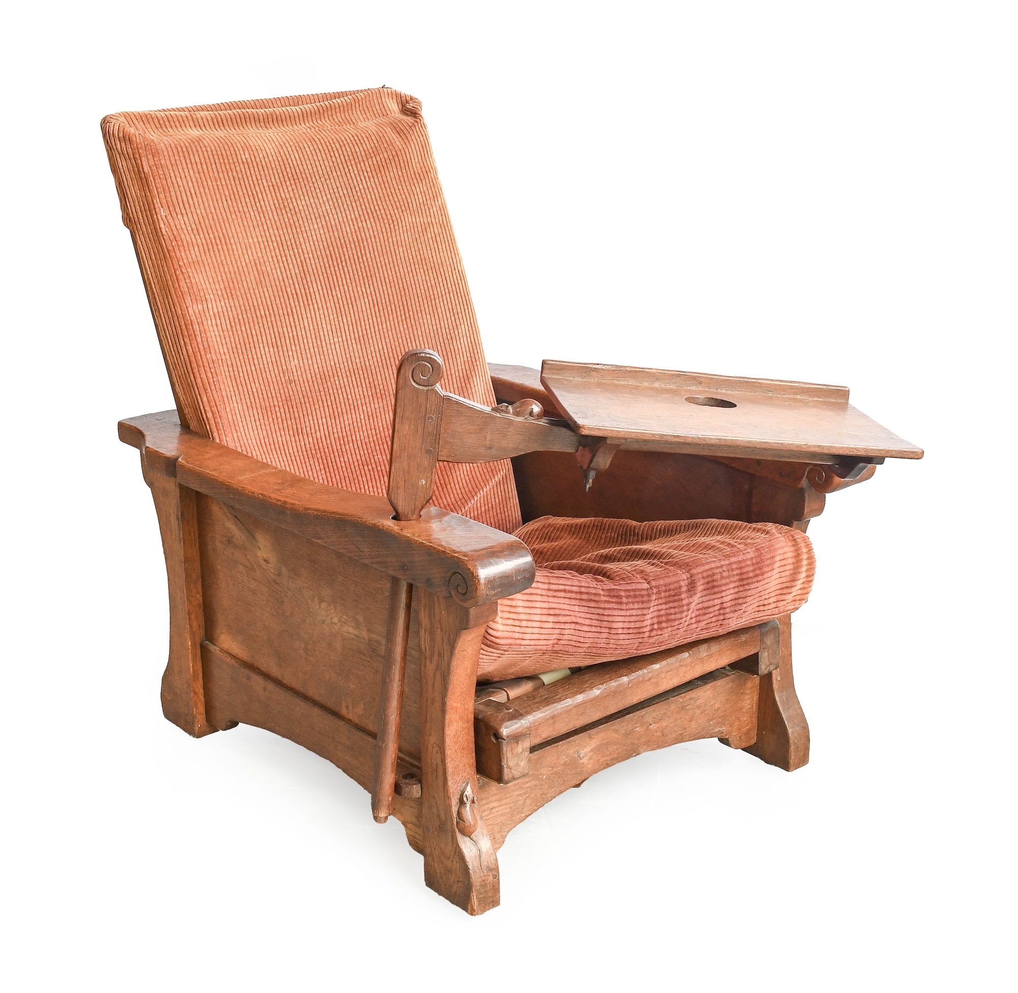 An English oak reading chair by Robert ‘Mouseman’ Thompson
