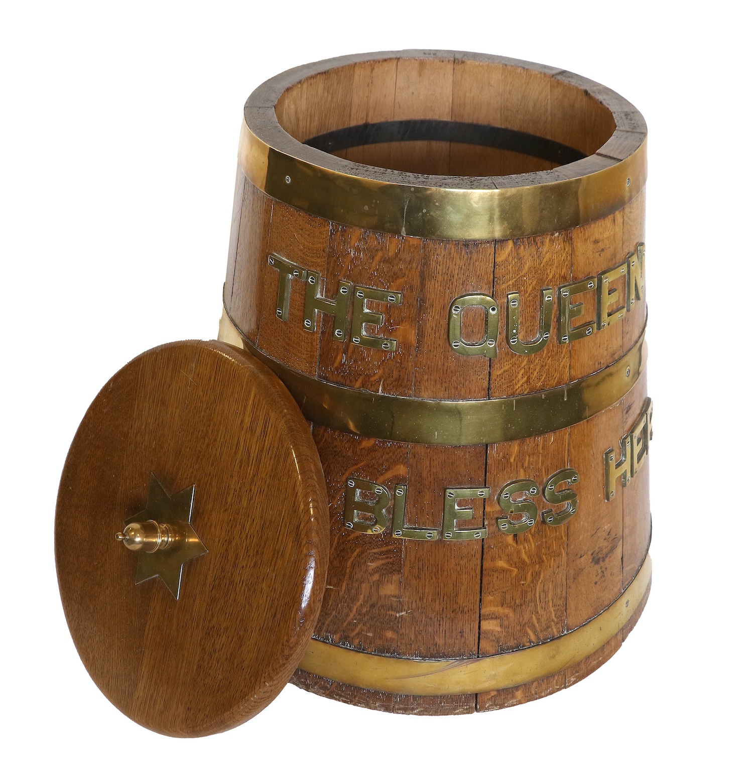 An antique oak rum tub