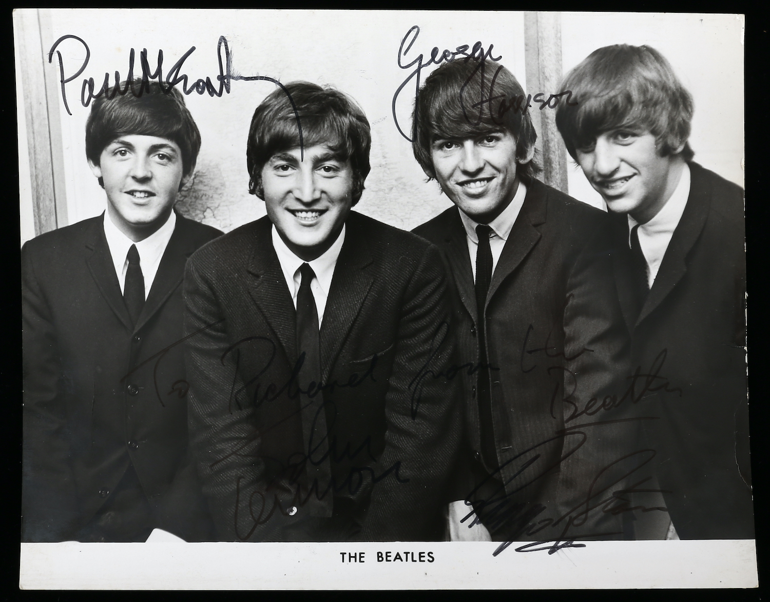 A signed photograph of The Beatles