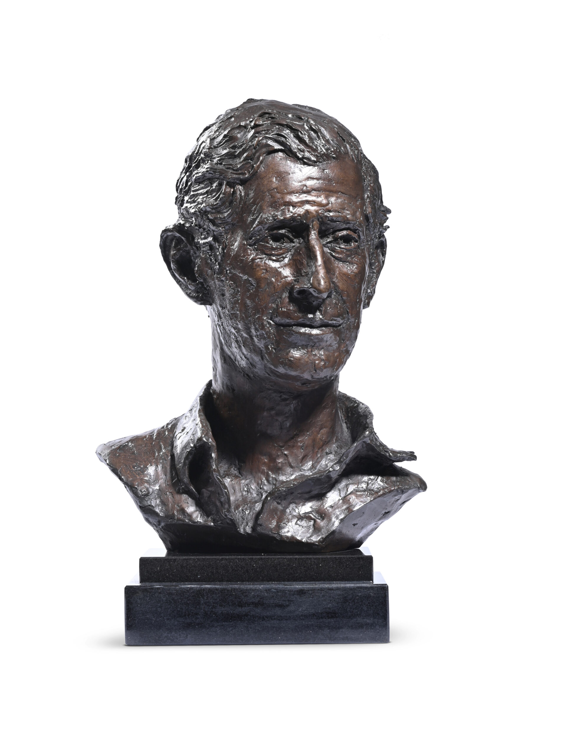 A bust of King Charles III by the sculptor Angela Conner