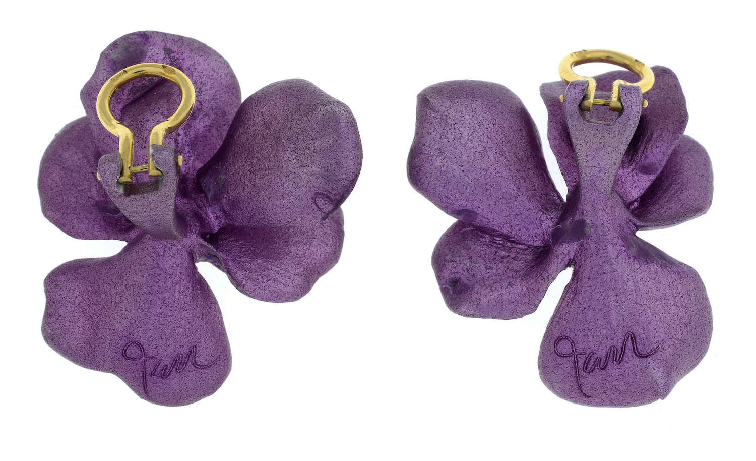 A pair of JAR pansy earrings