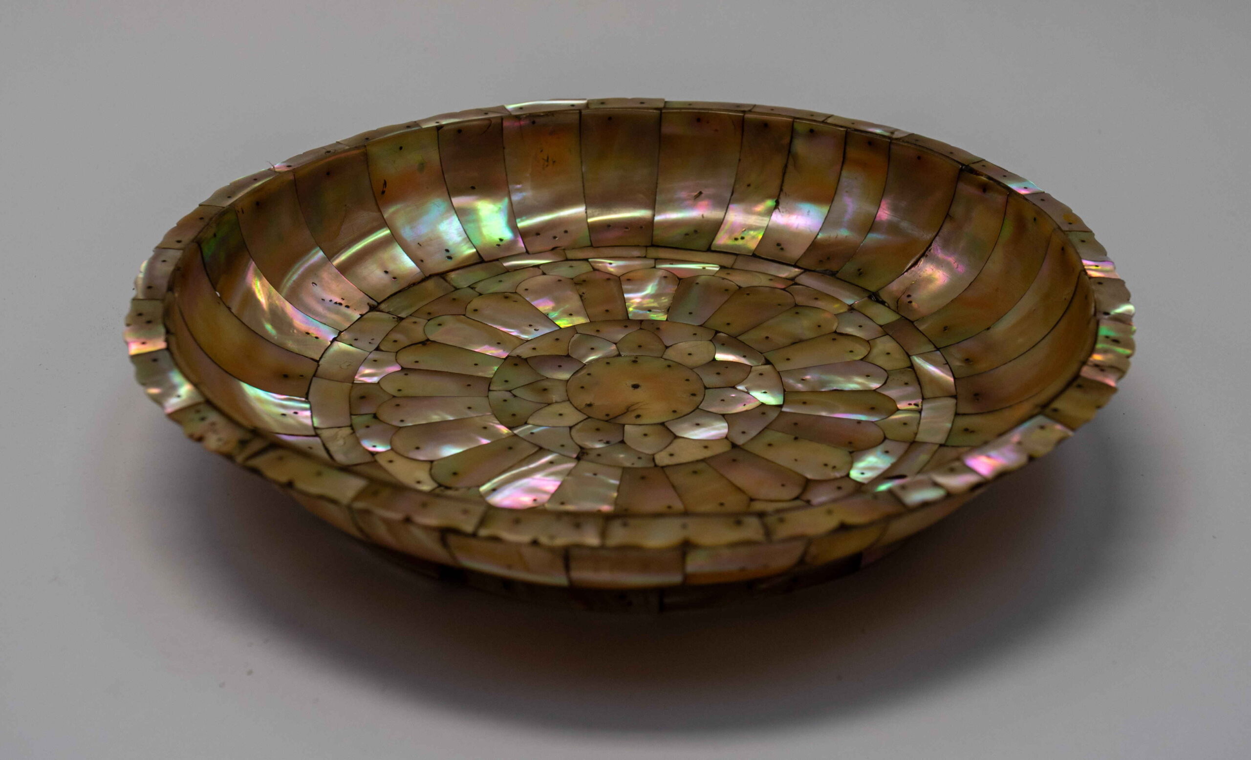 A late 16th or early 17th century mother-of-pearl, Indo-Portuguese dish