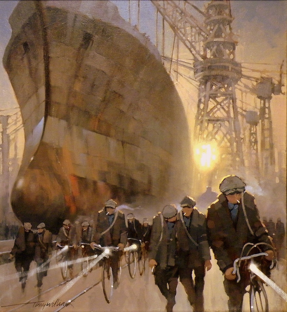 A painting entitled 'Leaving the Amber Pacific' by Tony Williams