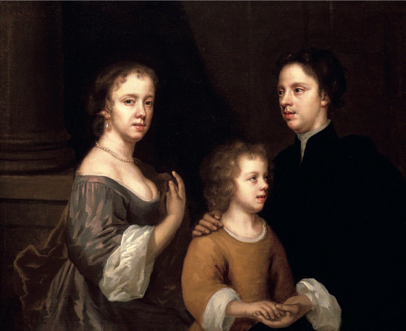 Mary Beale (1633-1699) Self Portrait of Mary Beale with Her Husband and Son, late 1650s