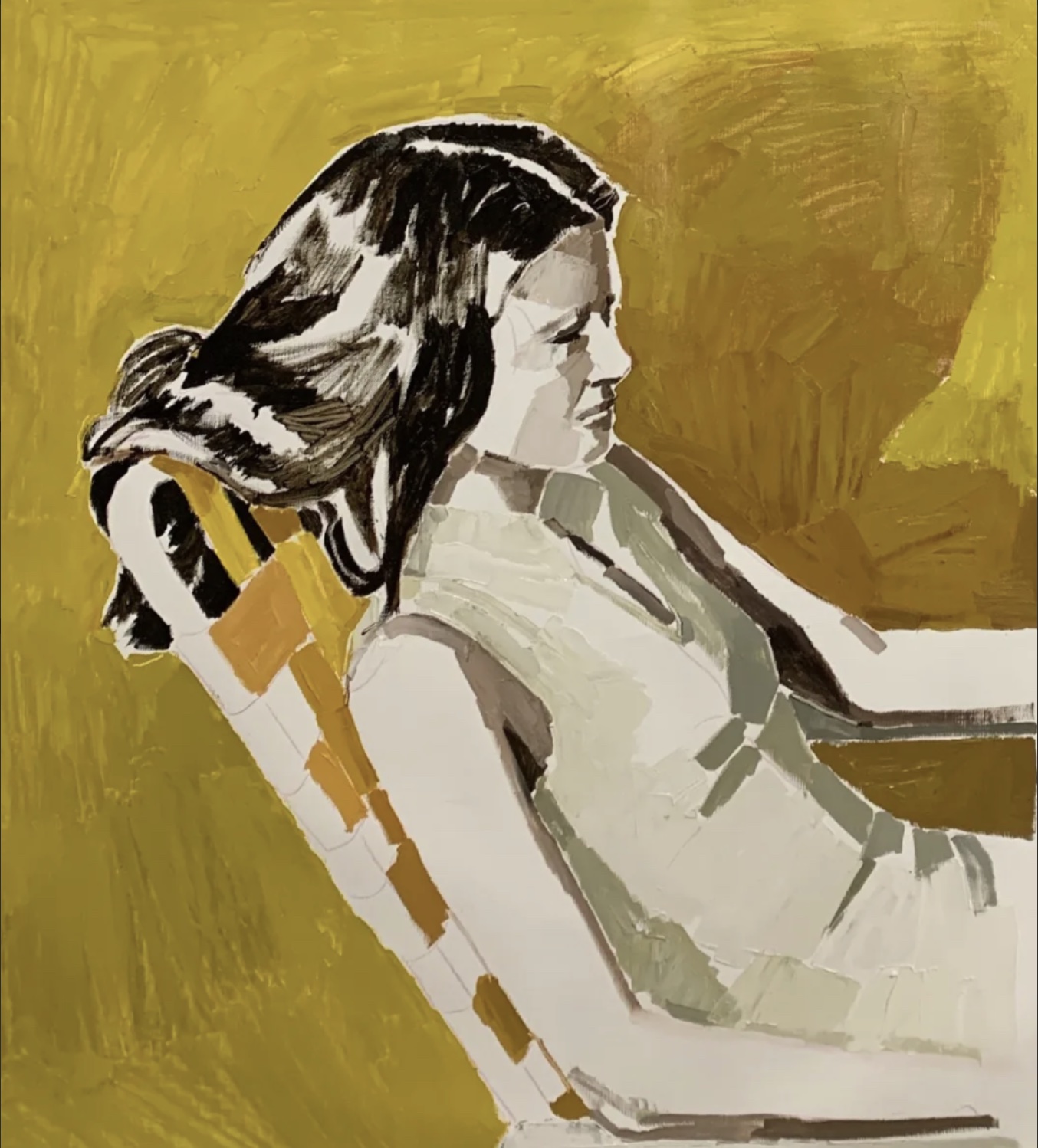 Yellow Seated by Clara Adolphs