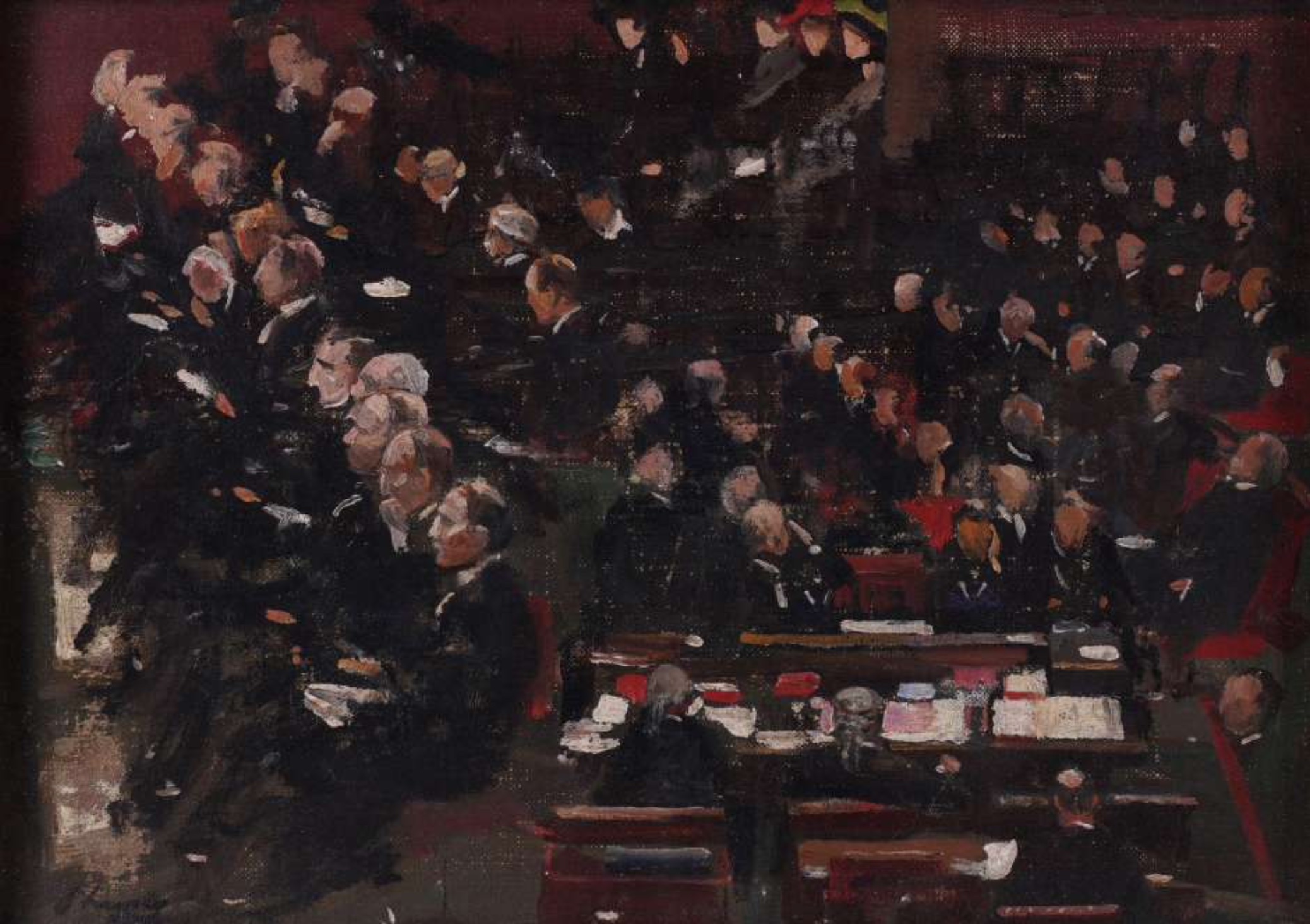 The Ratification of the Irish Treaty in the House of Lords, December 1921 by Sir John Lavery