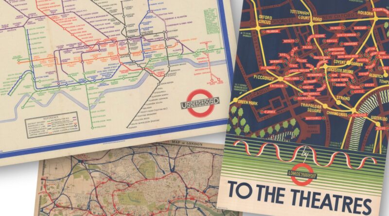 A collection of antique London Underground maps