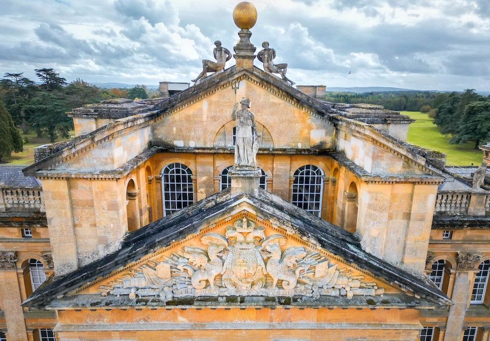 A view of the roof of Blenheim Palace