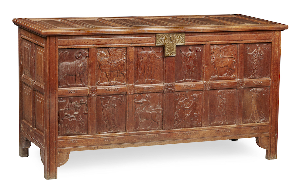 An Arts and Crafts coffer by Henry Wilson