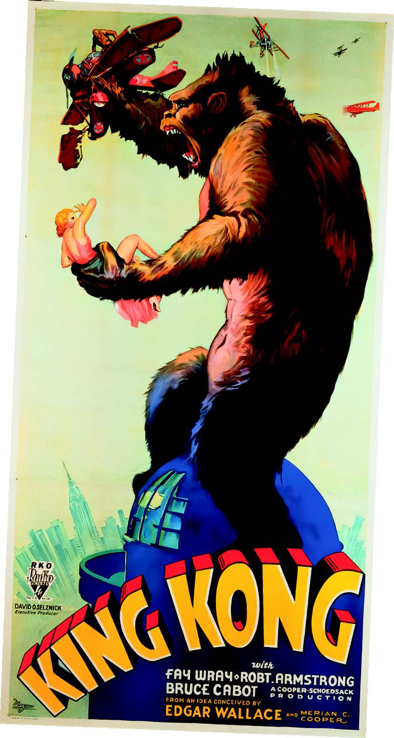 Vintage movie poster for 'King Kong' from 1933