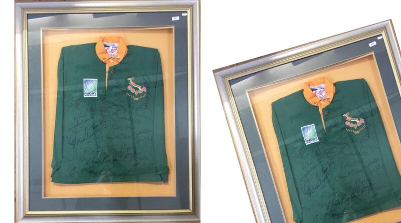 South African rugby shirt scores in sale