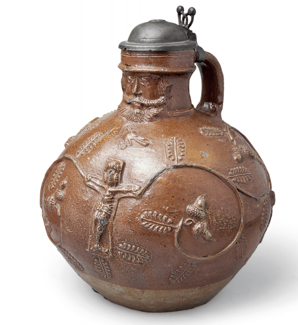 An antique Bellarmine jug