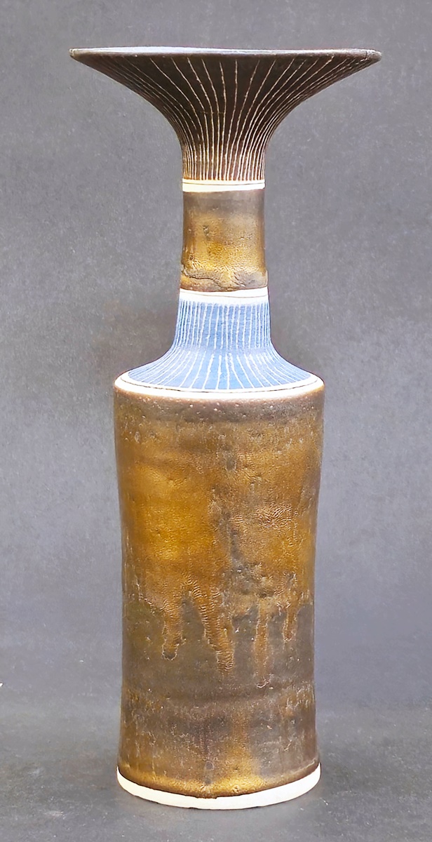 A stoneware composite vase by Lucie Rie