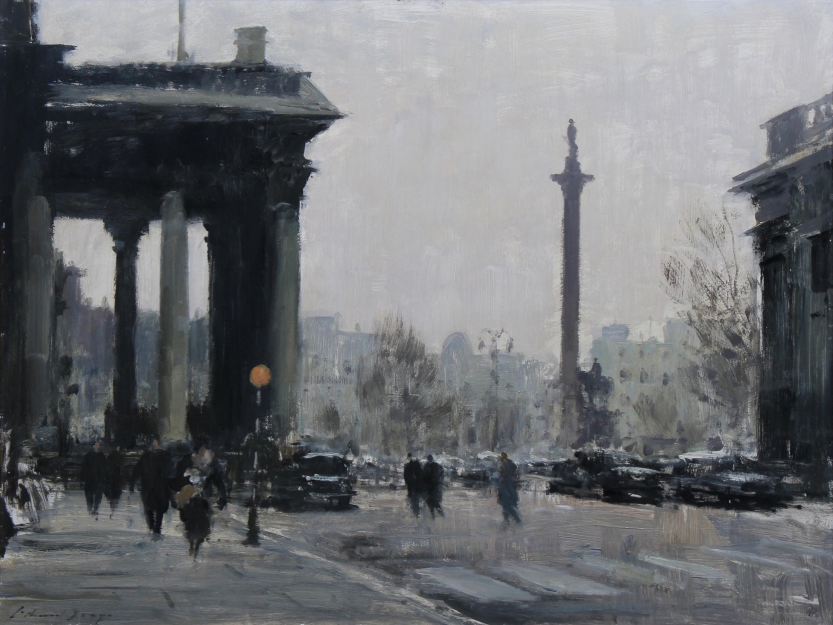 A painting of Trafalgar Square by Edward Seago