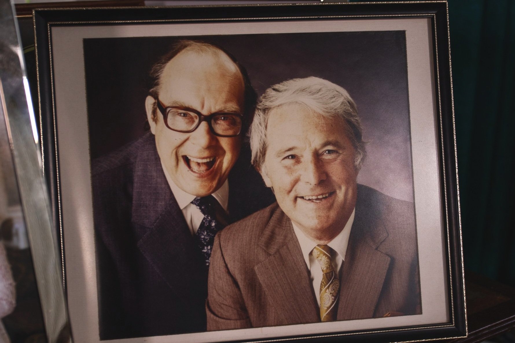 Eric Morecambe and Ernie Wise - one of the many photos displayed in Eric's home