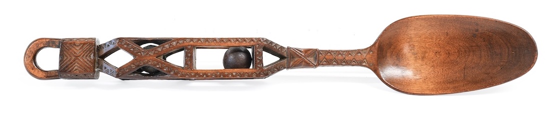 An antique Welsh love spoon