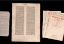 A leaf from the Gutenberg Bible