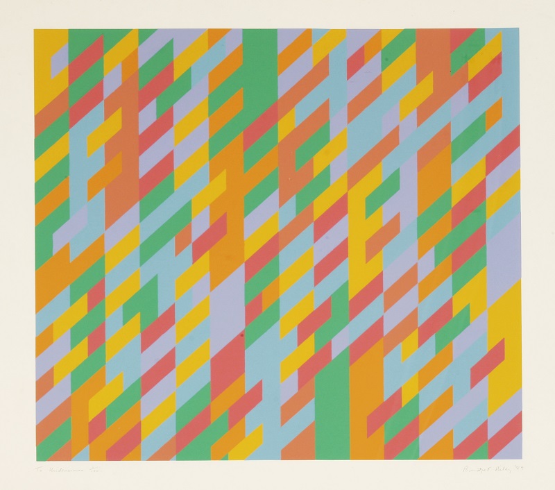 Bridget Riley screenprint, To Midsummer (Schubert 34)