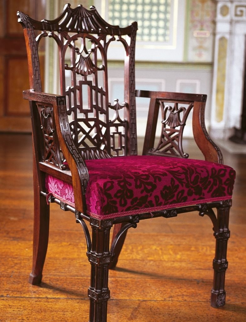 chair from Gillows in 1763 in the Chinese style,
