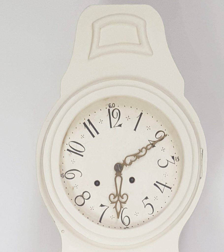 Clock face of a Swedish antique Mora clock