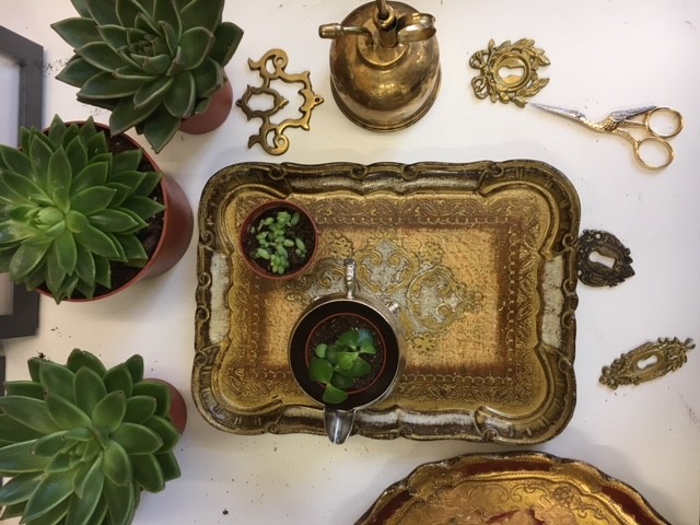 An antique tray from The Urban Vintage Affair