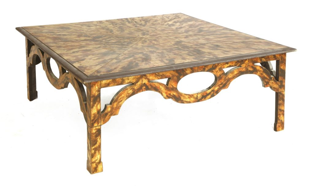 Faux tortoiseshell coffee table