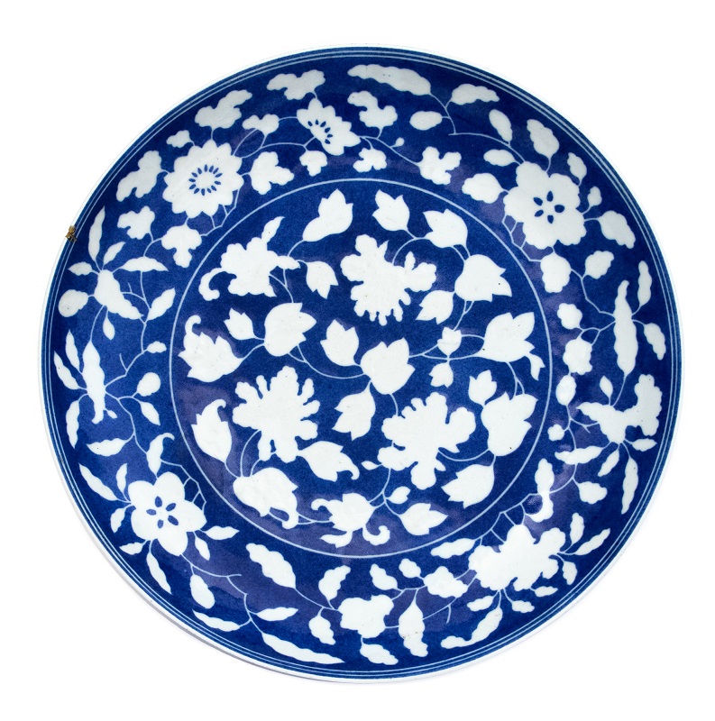 Yongzheng blue and white dish at Hansons auctions