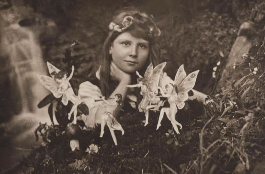 One of the Cottingley Fairies photographs in the Gloucestershire sale