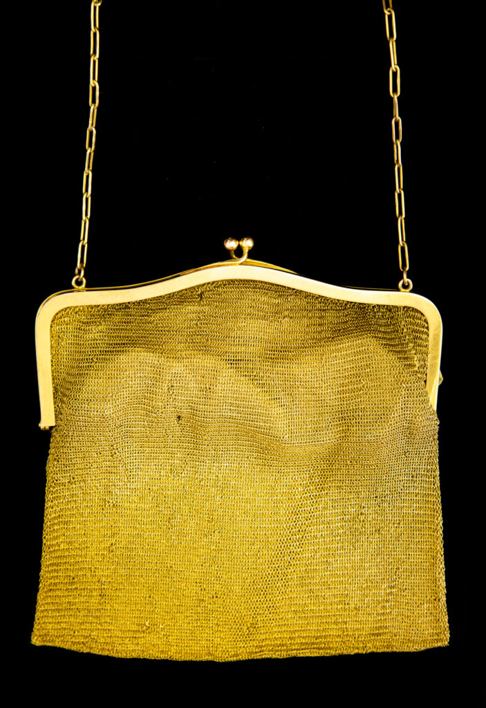 Art deco gold evening bag