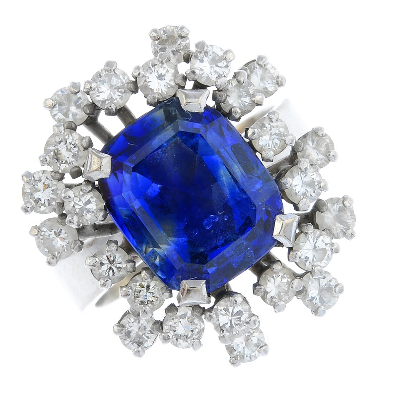 Grima jewellery in sale included this sapphire and diamond ring