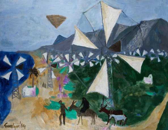 Manning Fine Art - Cretan Windmills -Julian Trevelyan