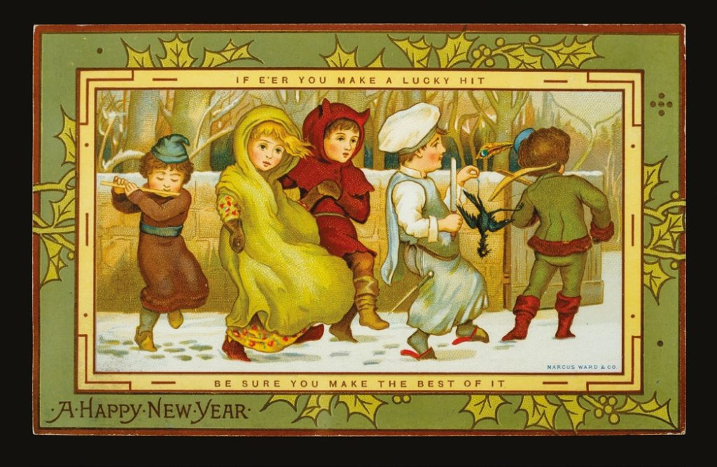 Victorian New Year's greeting card