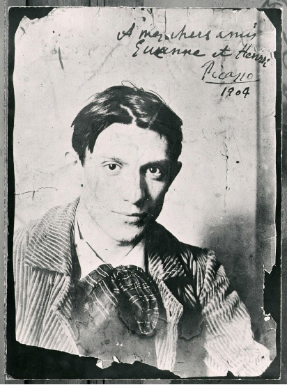 A photograph of young Picasso